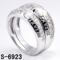 Anillo de plata de rodio de moda para joyería personalizada (S-6923. JPG)